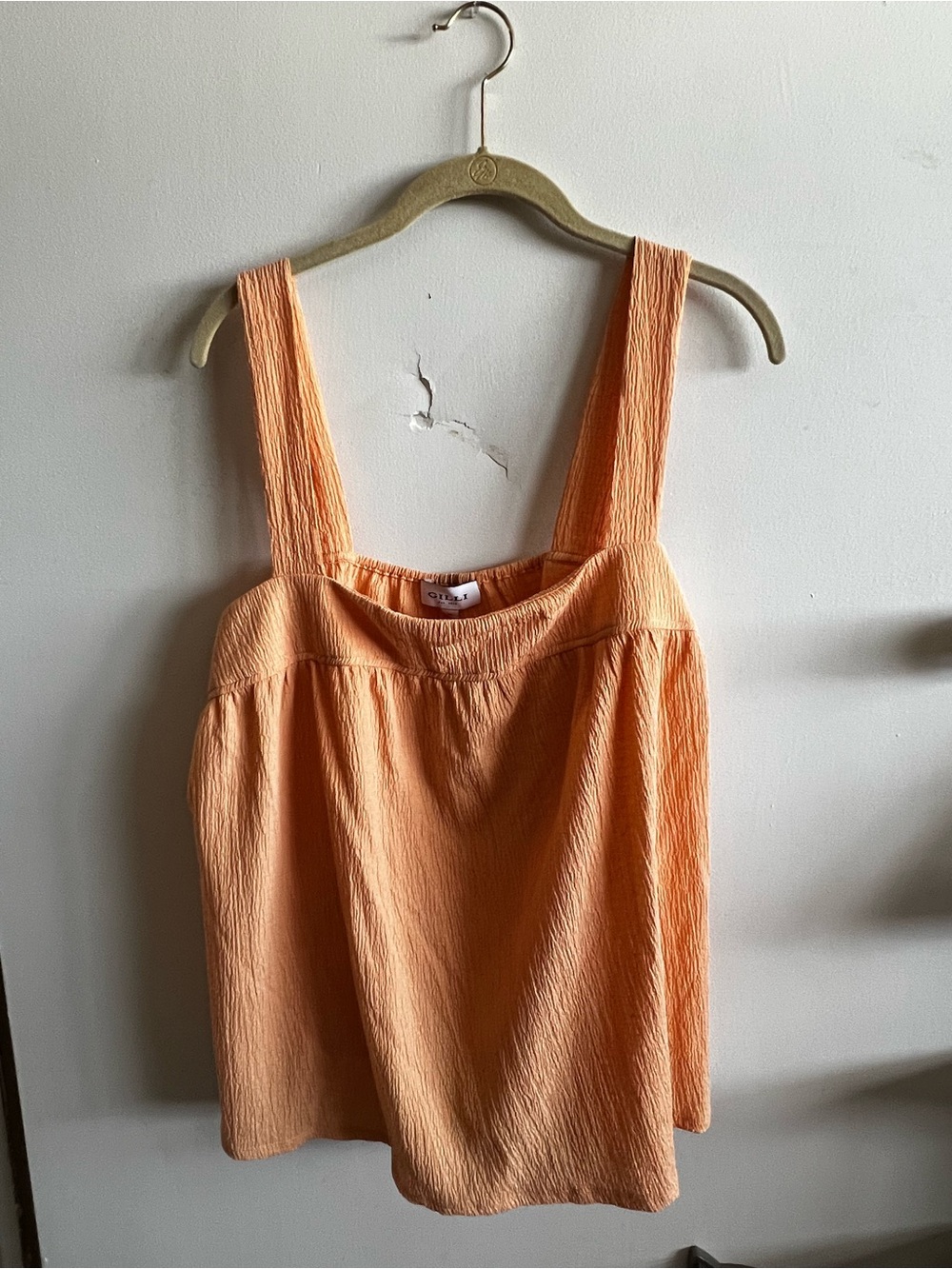 Peach Textured Sleeveless Tank Top & Matching Short Set